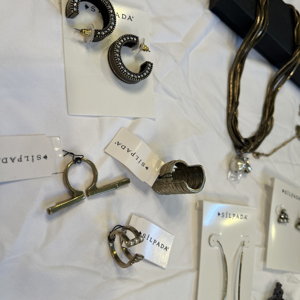 SILPADA KR Lot Retired 14 Pieces Rings Necklaces Earrings Jewelry Watch NOS $700 - Picture 2 of 16